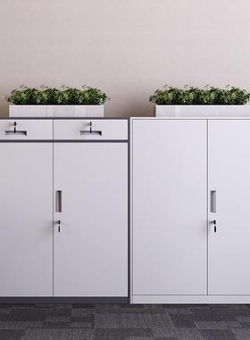 直销制文件柜办矮柜桌边柜侧钢公柜柜储21541物隔断柜铁皮柜白色