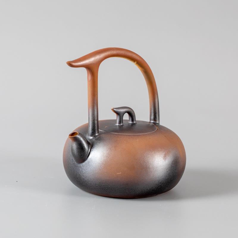 家烧用陶15957瓷陶煮茶壶提梁釉变大容量柴烧水色复古壶明火电陶