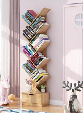 书架落靠厅墙地XSA22客置极物架卧室架储物柜简约现代家用书柜简