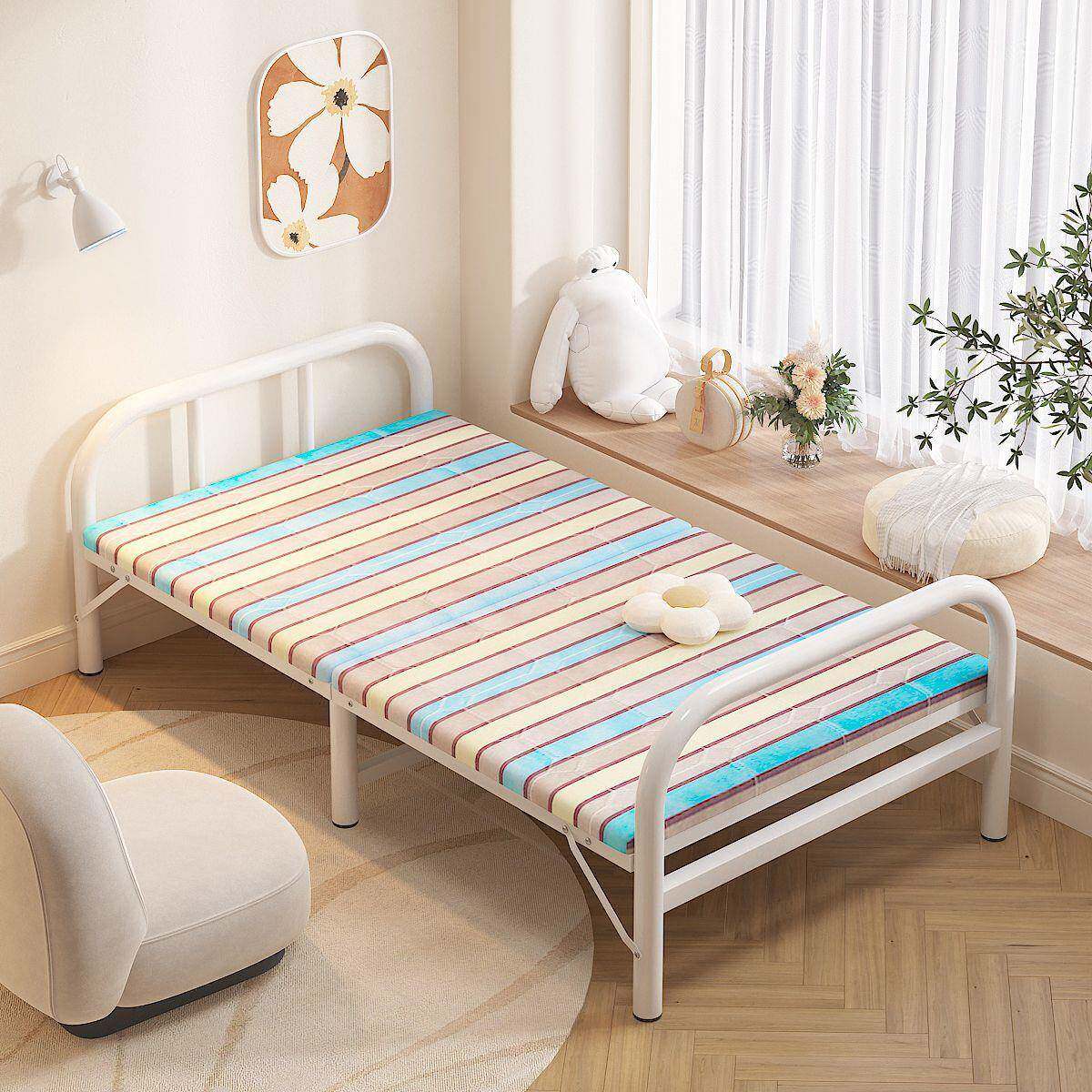 加厚陪折叠床便便携式午休午睡家用耐用人床成人携DER简易护单床