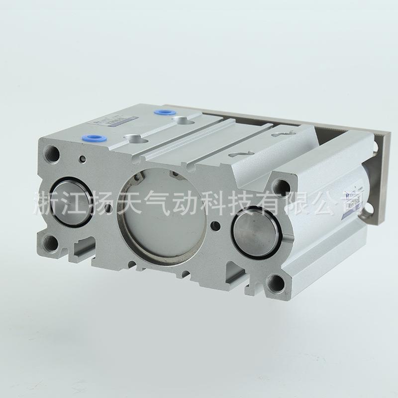 三型三杆带导杆气缸MGPM40-25推-50-75新款薄可调行轴程215smc型