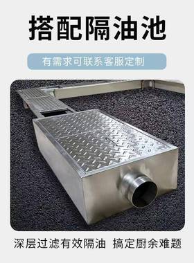 U钢地沟水槽性304不锈线成品庭院厨房地下排水沟商用PMQ凹型槽