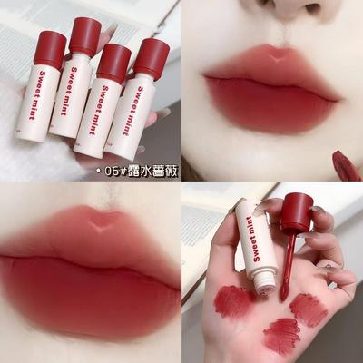 sweetmint唇霜哑光口红显白丝绒雾面唇泥釉不易沾杯小众平价