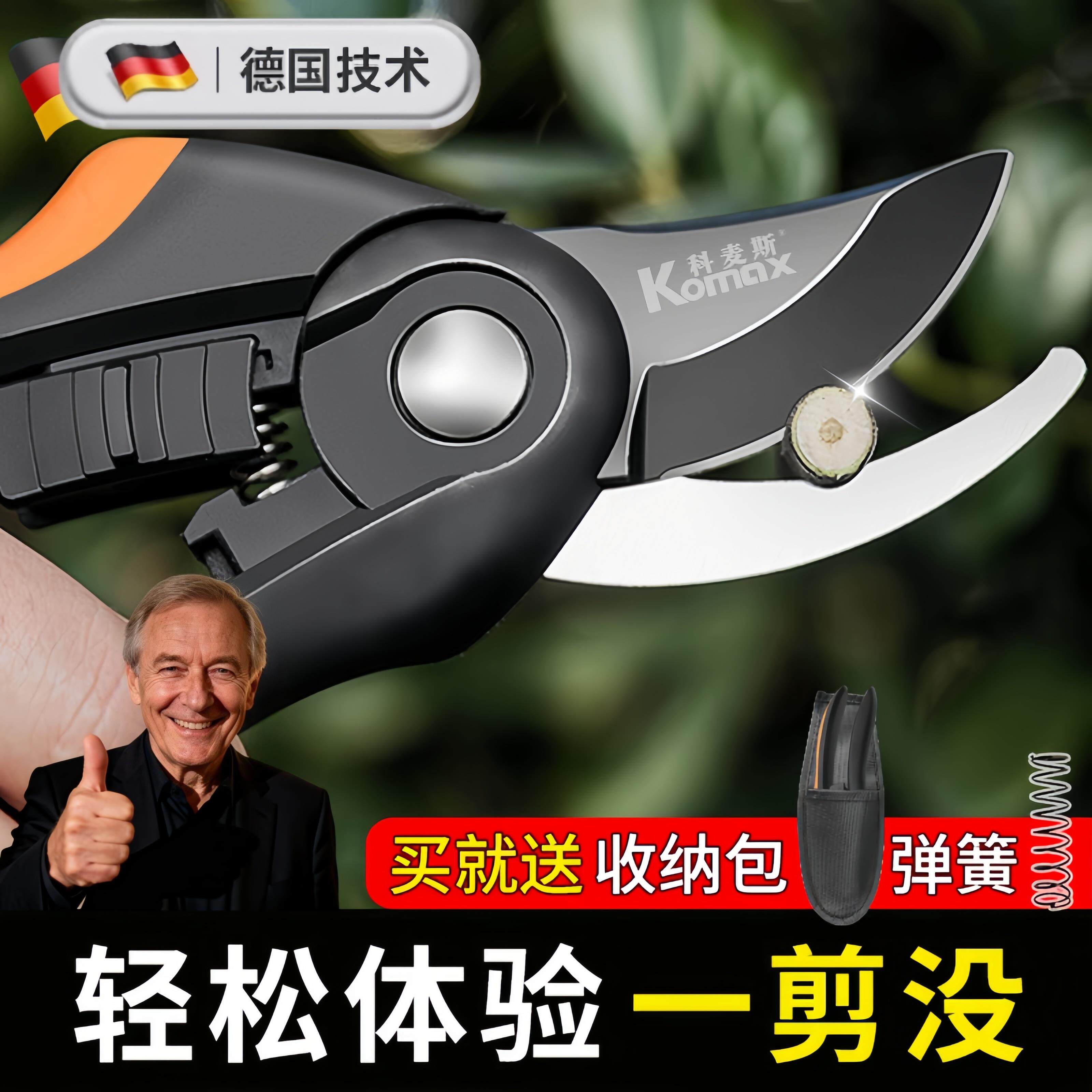 德国工艺sk5园林剪修枝专用剪刀果树修枝剪粗枝花卉园艺剪刀家用