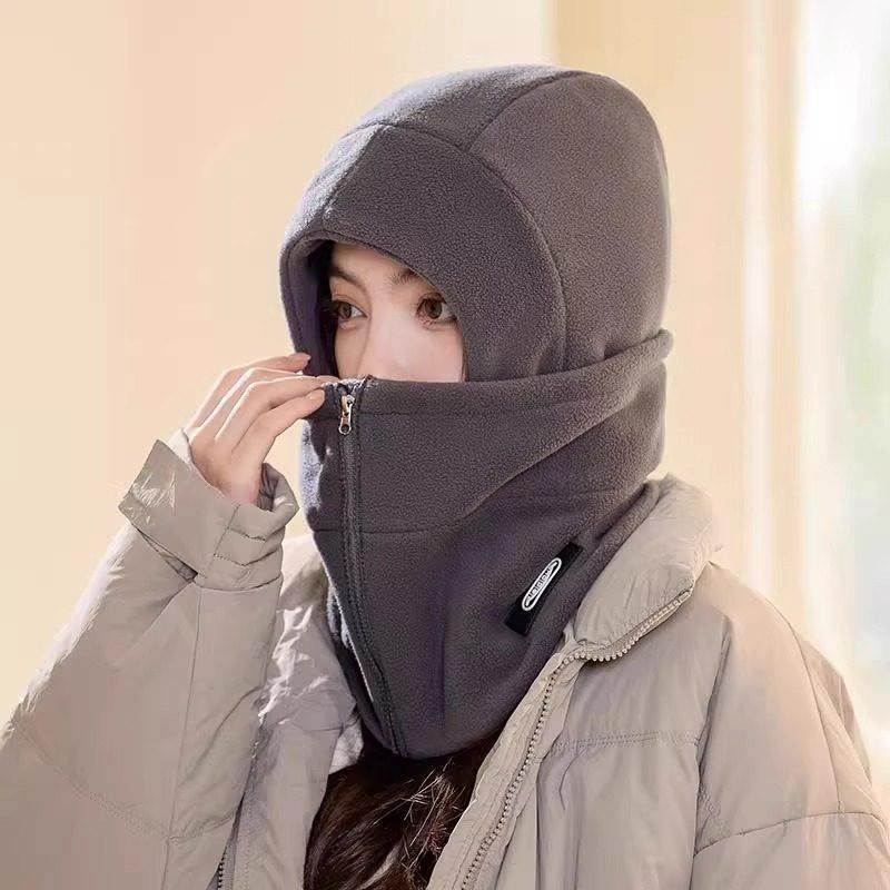 日本2024新款男女头套户外电动车全脸骑车保暖神器防寒加绒雷锋帽