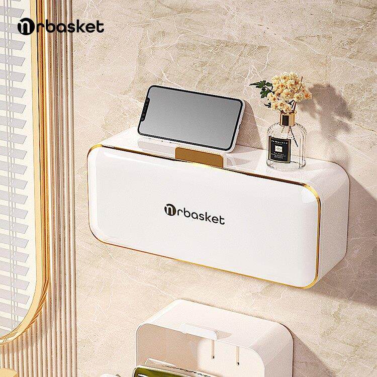 肥皂盒壁挂式免打孔家用沥水带盖子化妆室高档翻盖双格放香皂置物