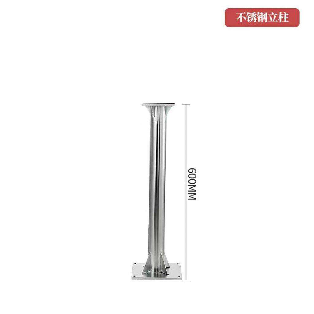 户外304/201不锈钢立柱杆支架立柱箱监控配电箱落地防雨单立柱杆图片