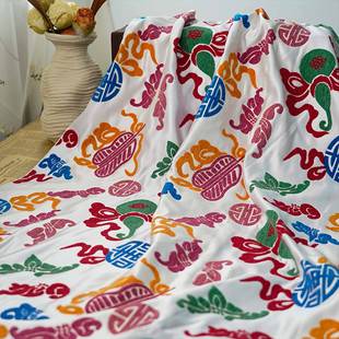 国风古七提彩八宝葫芦雪尼尔花面料秋冬旗袍马XB5264-3甲典袄棉服