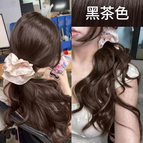 黑茶色泡泡染发剂膏植物天然无刺激纯正品品牌自己在家染女