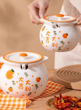 日本JSMC陶瓷猪油罐子家用耐高温带盖装荤油辣椒油专用容器调味罐