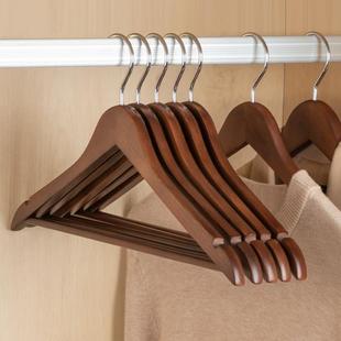木质衣架家用挂衣实木衣挂无痕防滑木头木制服装店衣架子衣柜衣架