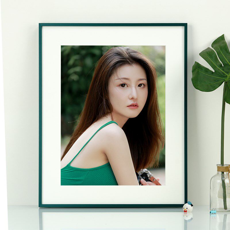 彩色铝合金相框画框红色相框定制卡纸画框结婚照个人绿色相框挂墙
