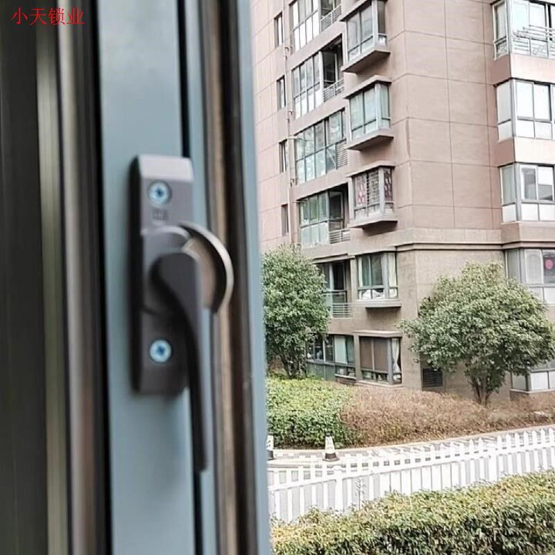 老式锁钩防盗80型塑钢不锈钢安全锁搭扣通用月牙锁平移窗子门窗.