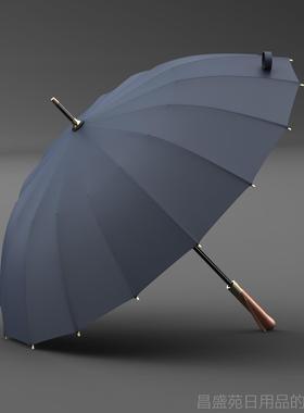 高档暴雨OL大YCAT纯覆风古木柄色16骨抗加男士晴雨伞商务自动长柄