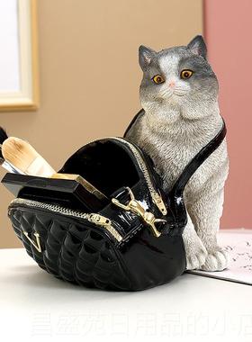 高档户玄关放钥匙收饰纳摆件入创意简约轻奢客的厅进门口托盘鞋柜