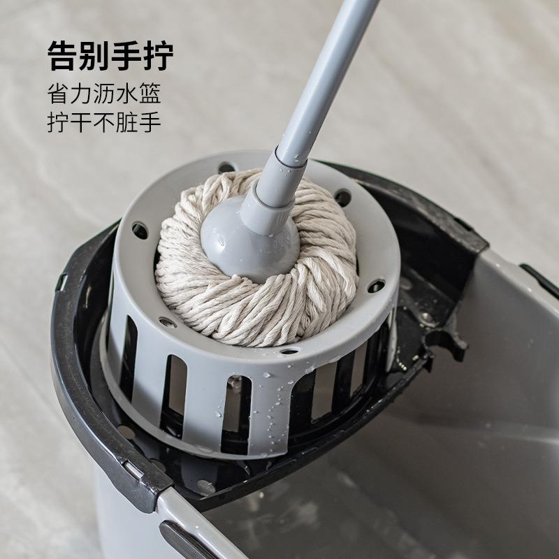 优质棉纱拧水普通拖把圆头办公室地拖手拧干老式家用吸水拖把棉纱
