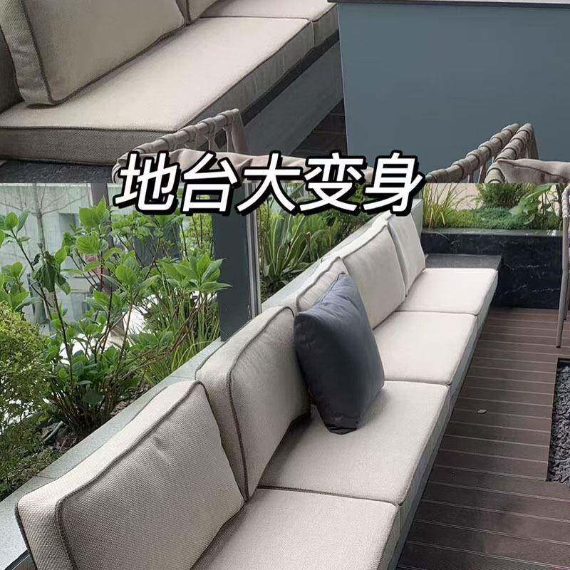 户外防水防晒坐垫椅垫飘窗卡座方形垫子海绵座垫室外用户外坐垫