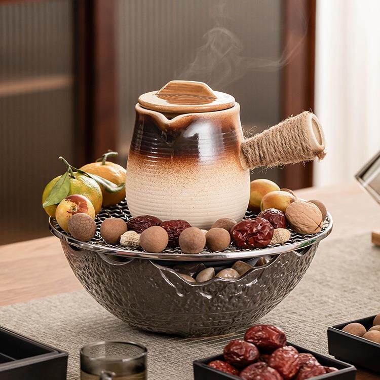 围炉煮茶室内家用网红全套电陶炉煮茶壶花茶茶具套装罐罐茶煮茶器