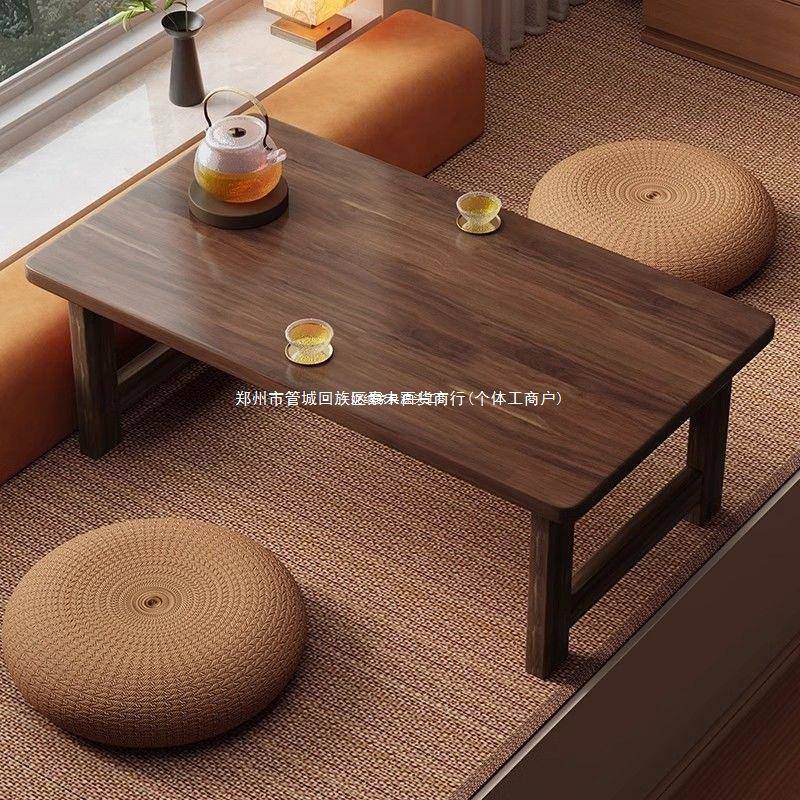 10037516榻榻米小地茶几家用可折叠子飘窗炕桌上吃饭小床桌子坐电