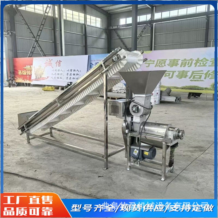 工业级葡萄螺旋榨汁机沃柑果蔬黑果花揪设备大型洋葱破碎挤汁机