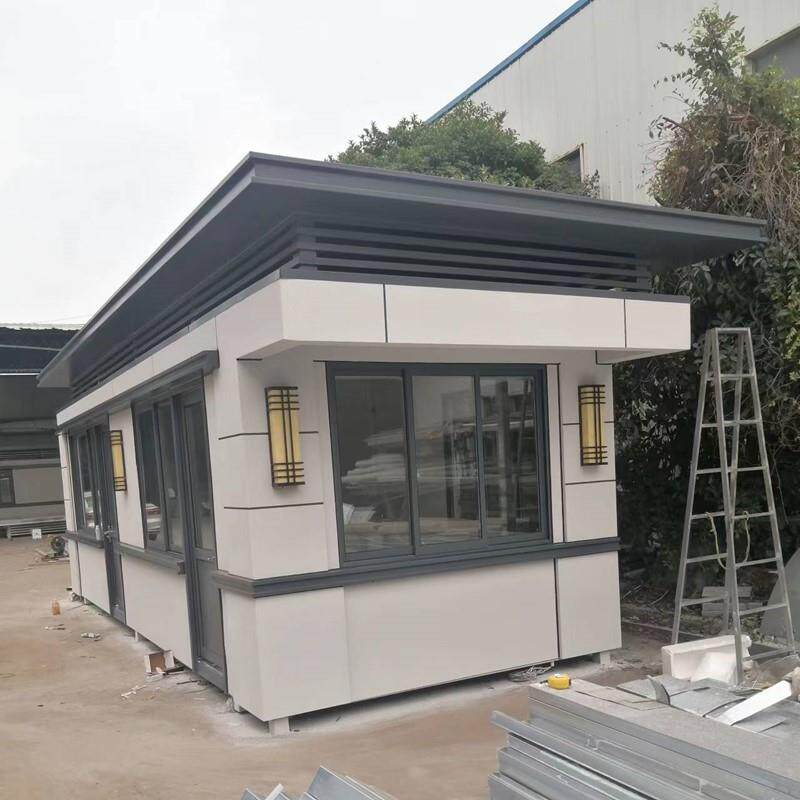 真石漆门卫岗亭成品工厂门卫传达室值班室带住人休息室带厕所岗亭