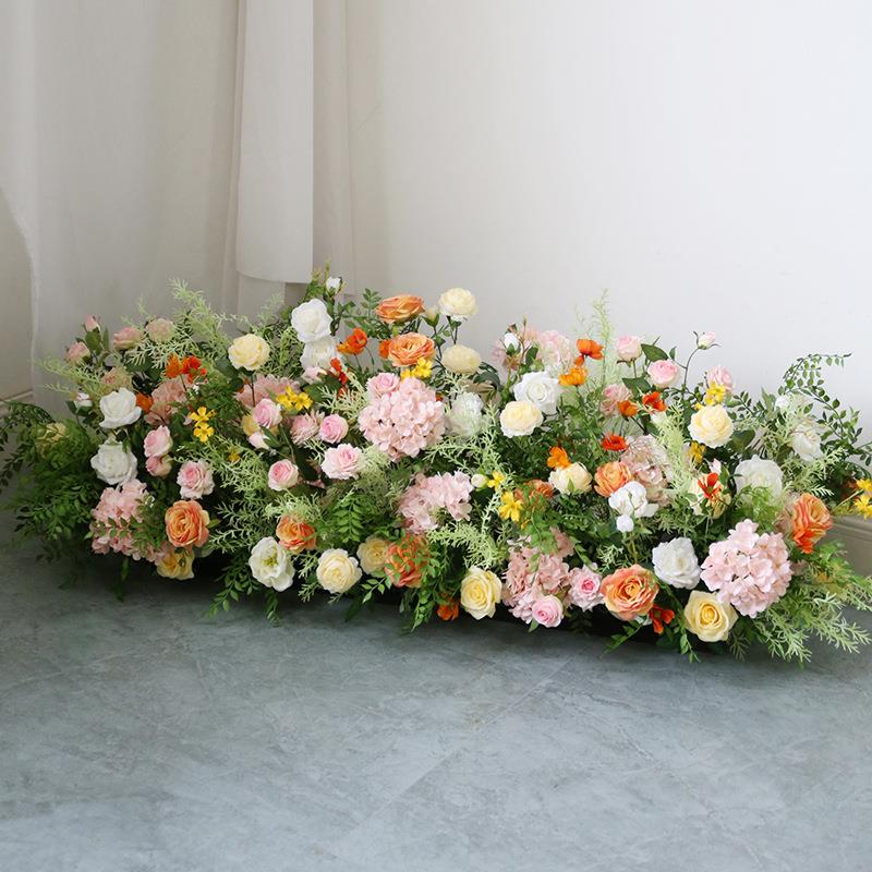 会清1231新花布置婚礼展场艺景装饰花卉仿真绢花插背花景装饰路引