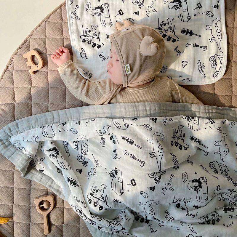 夏季薄竹棉宝宝盖毯四层纱布毯柔软透气婴儿抱被包巾婴童浴巾,婴童用品,毯子,淘宝优惠券,粉丝福利购,淘宝优惠卷