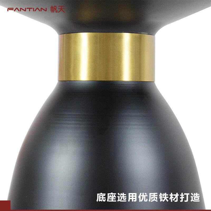 轻奢款沙发边几床头柜桌黑色铁艺小茶几欧式酒店阳台岩板角几