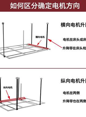房车电动升降床房车改装配件12V220V电动升降吊床升降床承重500斤