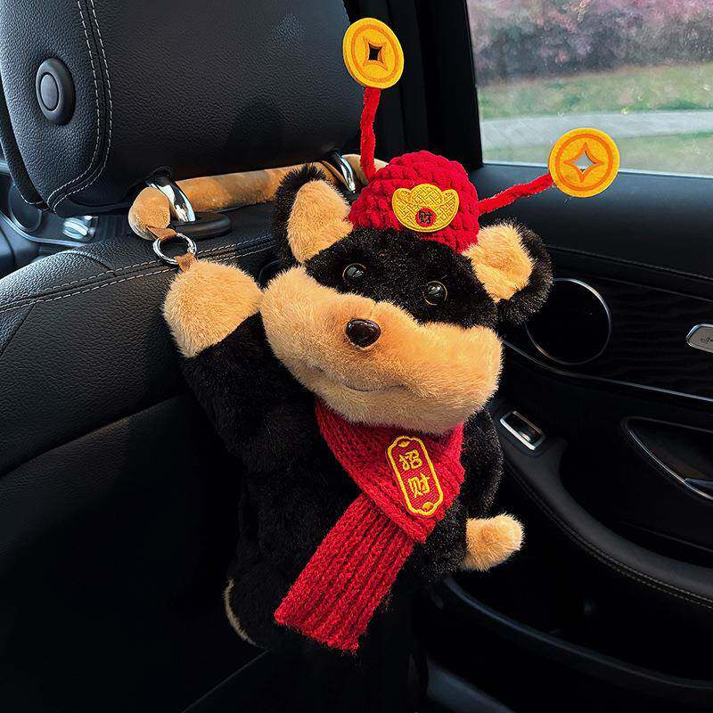 车载纸巾盒纸巾蜜蜂狗创意装饰袋车内车用女可爱抽纸盒挂式纸抽盒