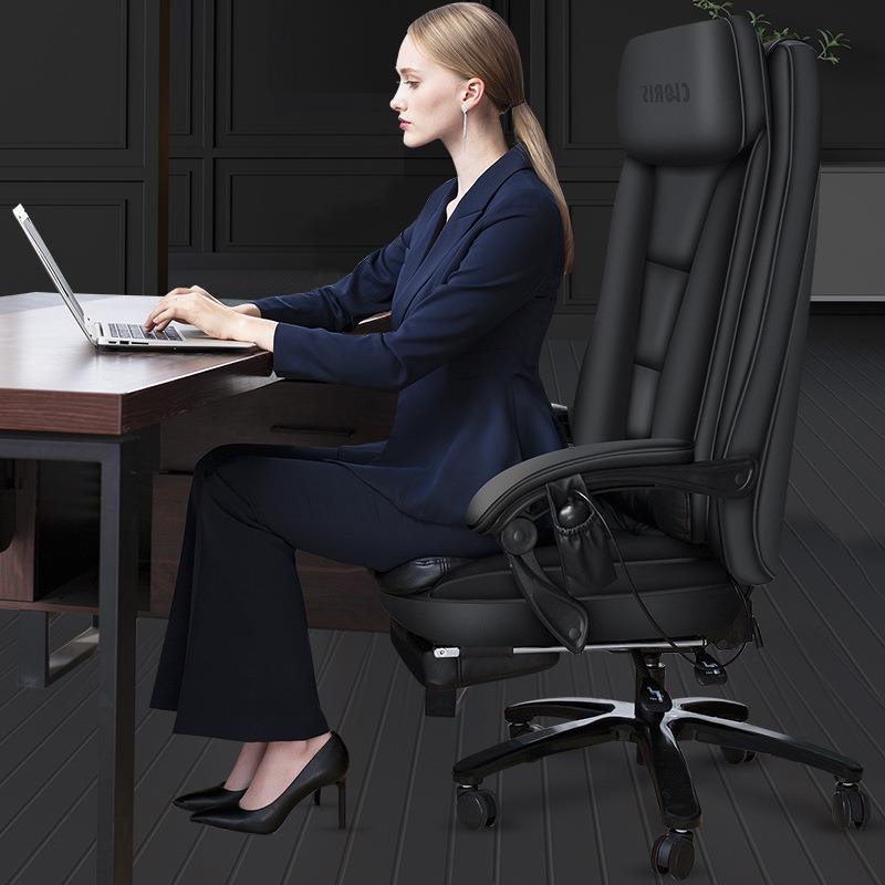 德国凯伦诗老板椅按摩椅办公电脑椅家用可躺书房旋转升降座椅