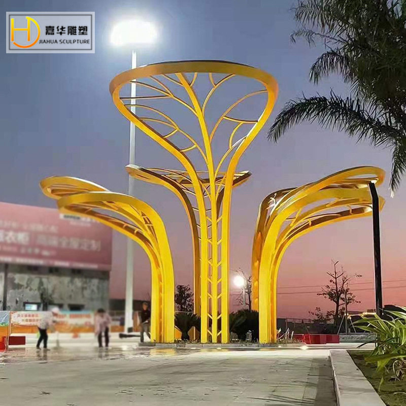 景观园林不锈钢雕塑厂家制作学校市政公园户外玻璃钢大型美陈摆件