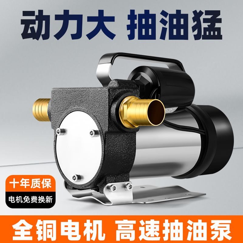 川妍电动抽油泵正反转抽油器12V24V220V自动启停柴油泵加油抽
