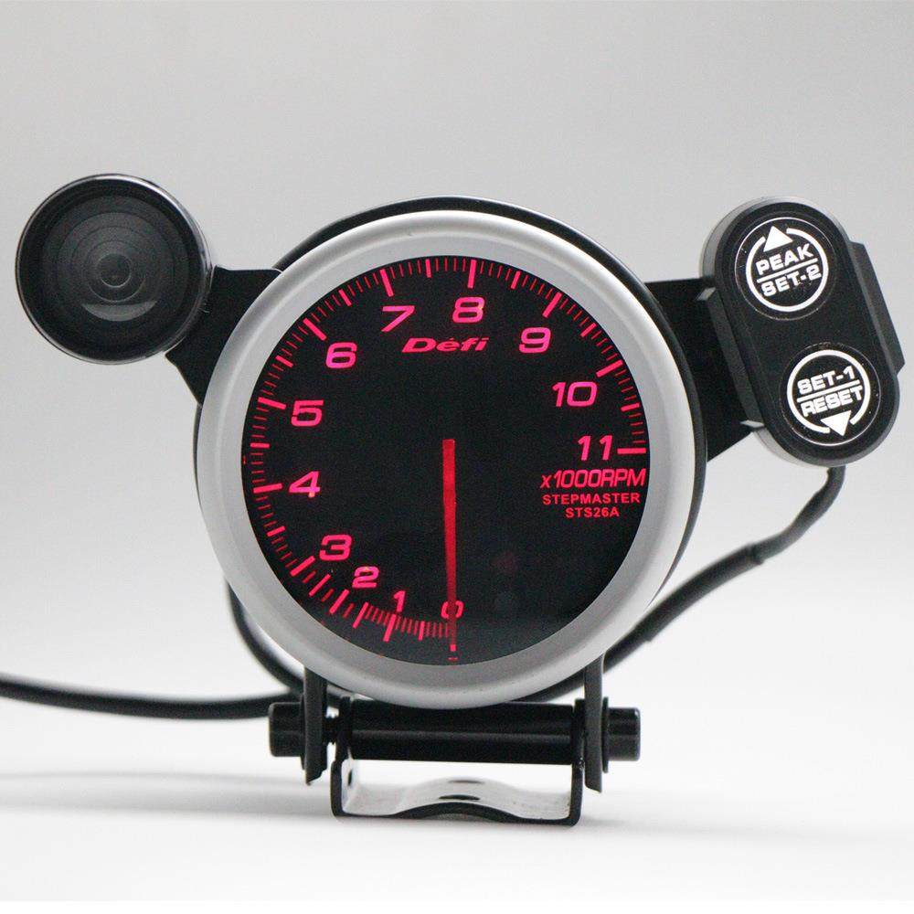 汽车3.75寸仪表BF80mmLED赛车改装通用大转速表带自检超转速灯