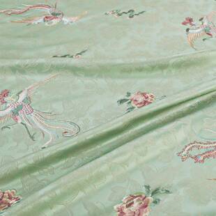 《X008蝶舞AHQ凤仪》宋锦锦服装面料新中式提X花缎马甲布仿料