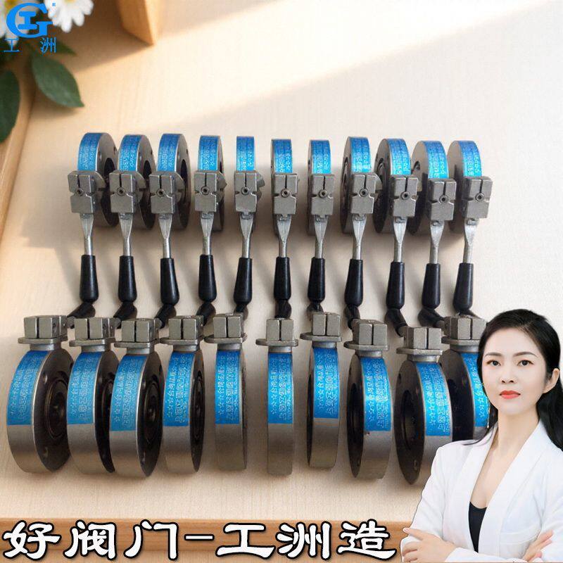 上下旋转轮全不锈钢和与工业手动对夹双手轮式手柄涡轮蝶阀