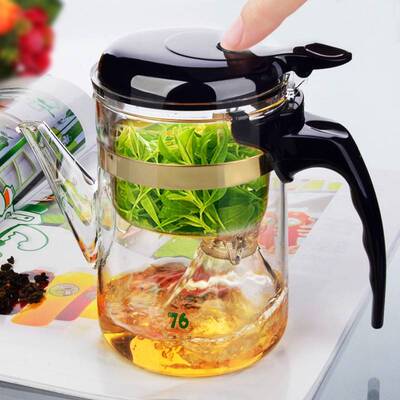 76飘逸YC-7璃5泡MRK茶杯壶高鹏硅耐热玻办公室泡花茶功3夫茶具