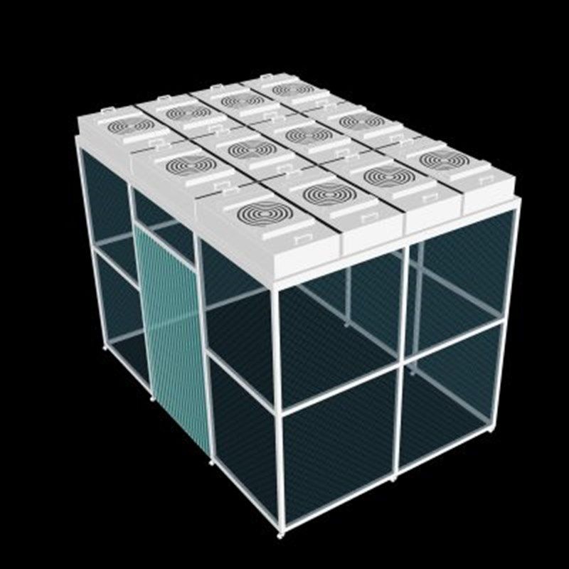 FFU百千级无尘室洁净棚屏幕光纤通信光学背光镜简易空气净化车间