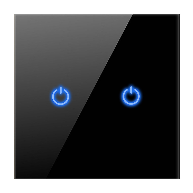 英式8型无线触摸开关玻璃面板免布线轻触开关智能遥控随意贴