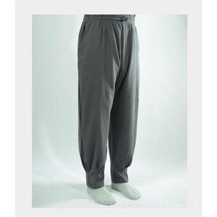 无拉链棉麻居士宽尚裤 正品 裤 短褂裤 保 松水洗亚麻免绑腿加绒和僧裤