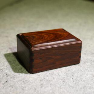 高档酸红推木小首饰玉石盒盒印章盒珠宝盒抽枝拉式收纳木质盒子工