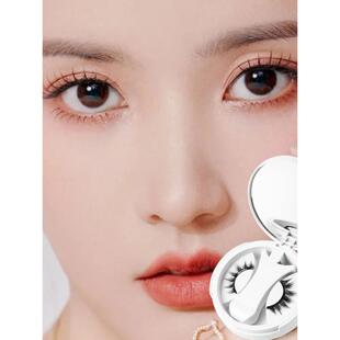 2025畅销女性磁性假睫毛厚自然模拟睫毛贴纸向日葵免胶睫毛超级柔