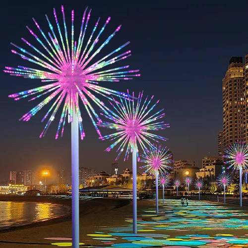 led户灯外码烟花灯SG24七草坪景观亮化灯公园广场数立杆庭院彩礼