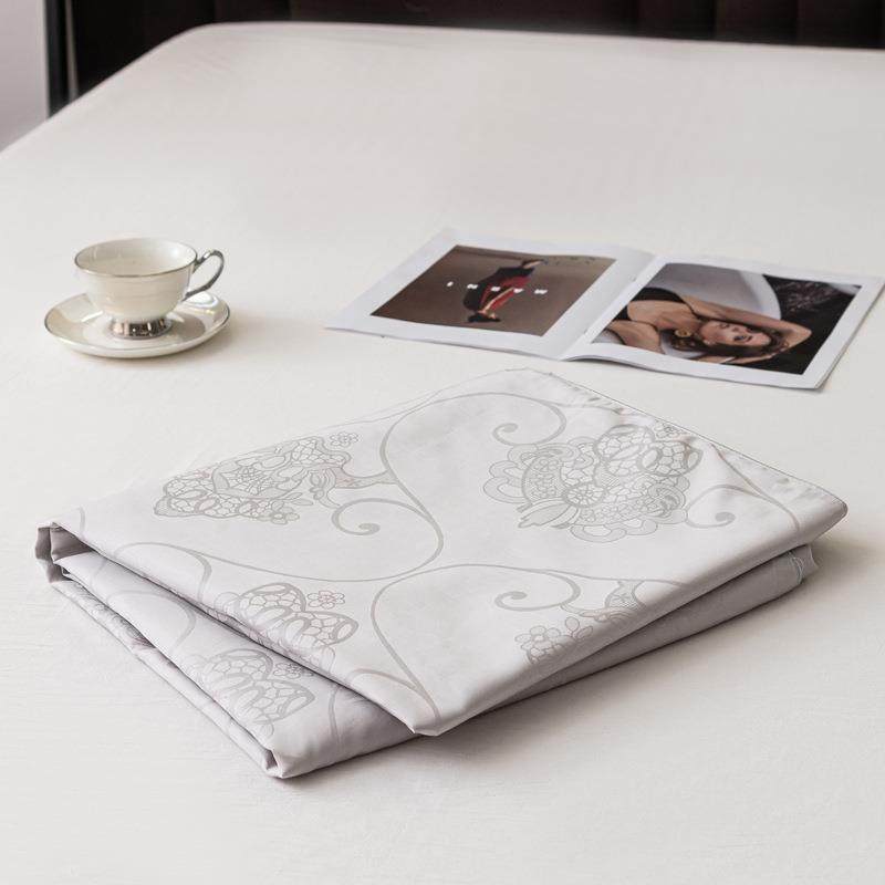 全棉蚕丝LQG被壳壳60支大提花蚕织丝被胆喷气内造