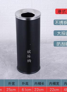 式商创意不港ARK锈钢大堂大垃圾筒场宾馆酒店果皮摇盖翻盖外垃圾