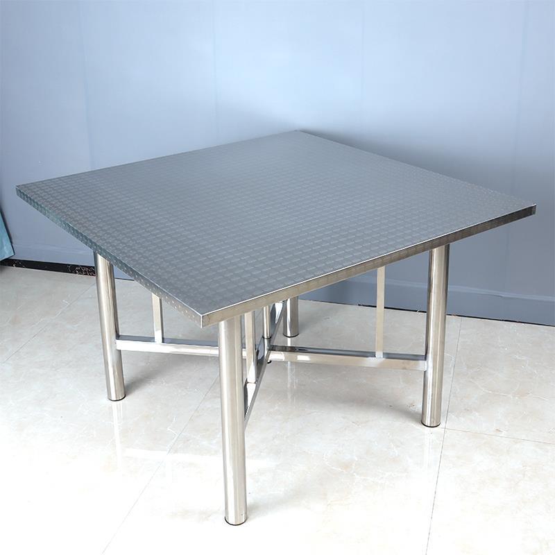 3104不锈钢正方80/90/00/113多尺寸八仙桌子可折叠方桌h001桌面形