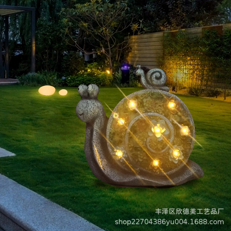 创意蜗牛太阳能LED庭院草坪灯