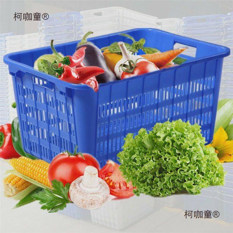 萝方形折叠长收纳箱太塑料塑料柯咖童周转框子胶框箩筐水果篮子加
