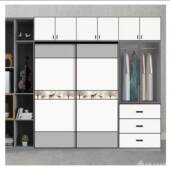 573衣柜门推门门滑移现代简约门欧式 柜卧室衣橱环保拉实木门高密