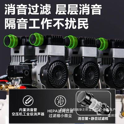 飓霸油音空压机小型家用装静修高980-30压气泵22无0V工喷漆木空